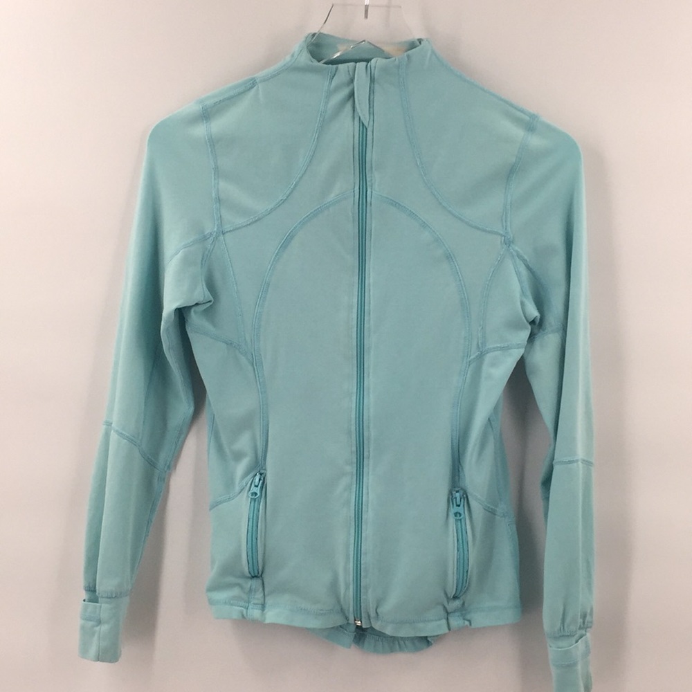 Lululemon Forme Jacket Cuffins Aqua Blue 4 - Picture 1 of 5
